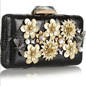 Kotur Embellished Snakeskin Clutch